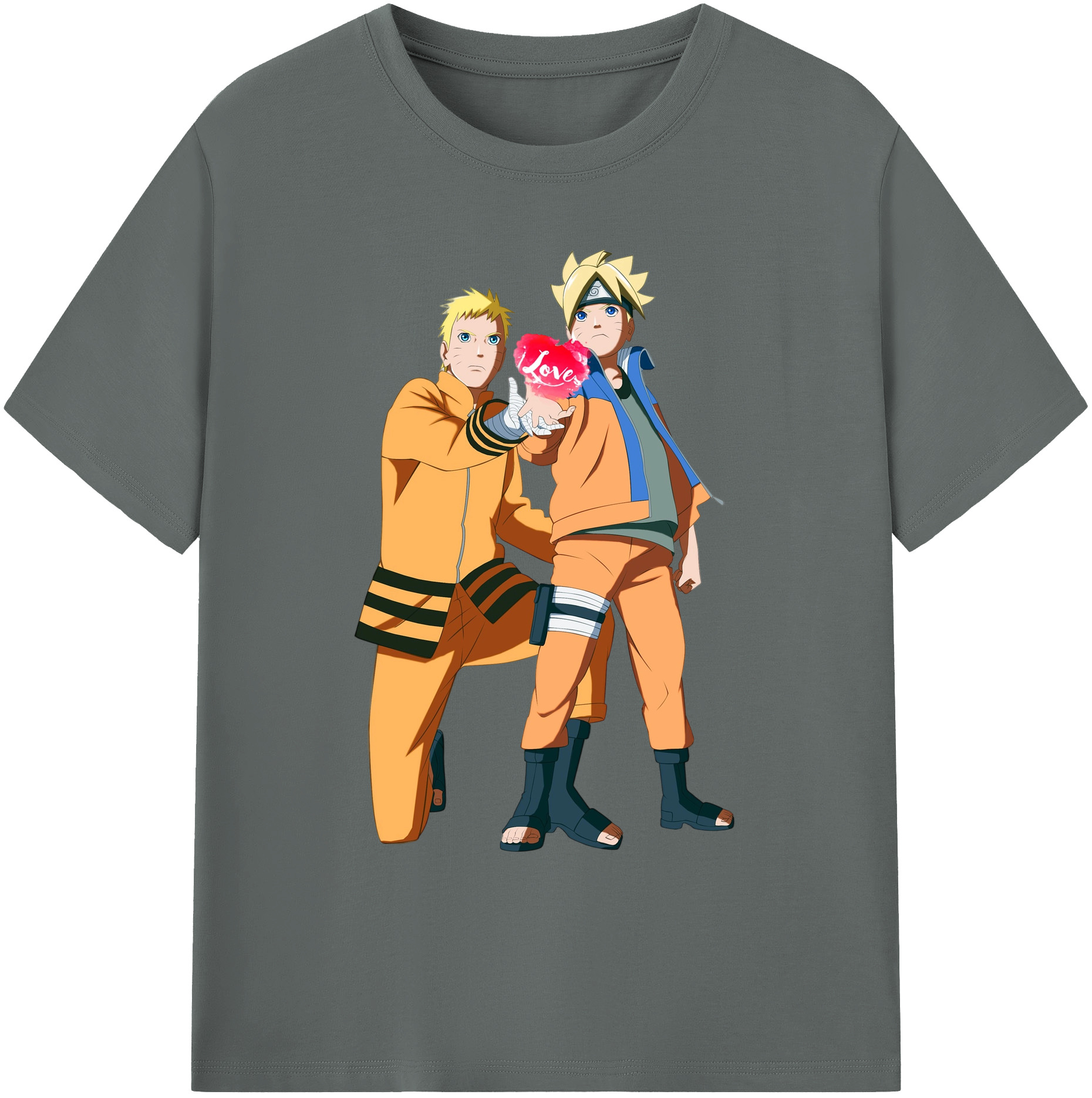 （画像用） NARUTO -ナルト- うずまき ボルト Uzumaki Boruto 綿100％ メンズ半袖Tシャツ｜肌触りやわらか＆通気性